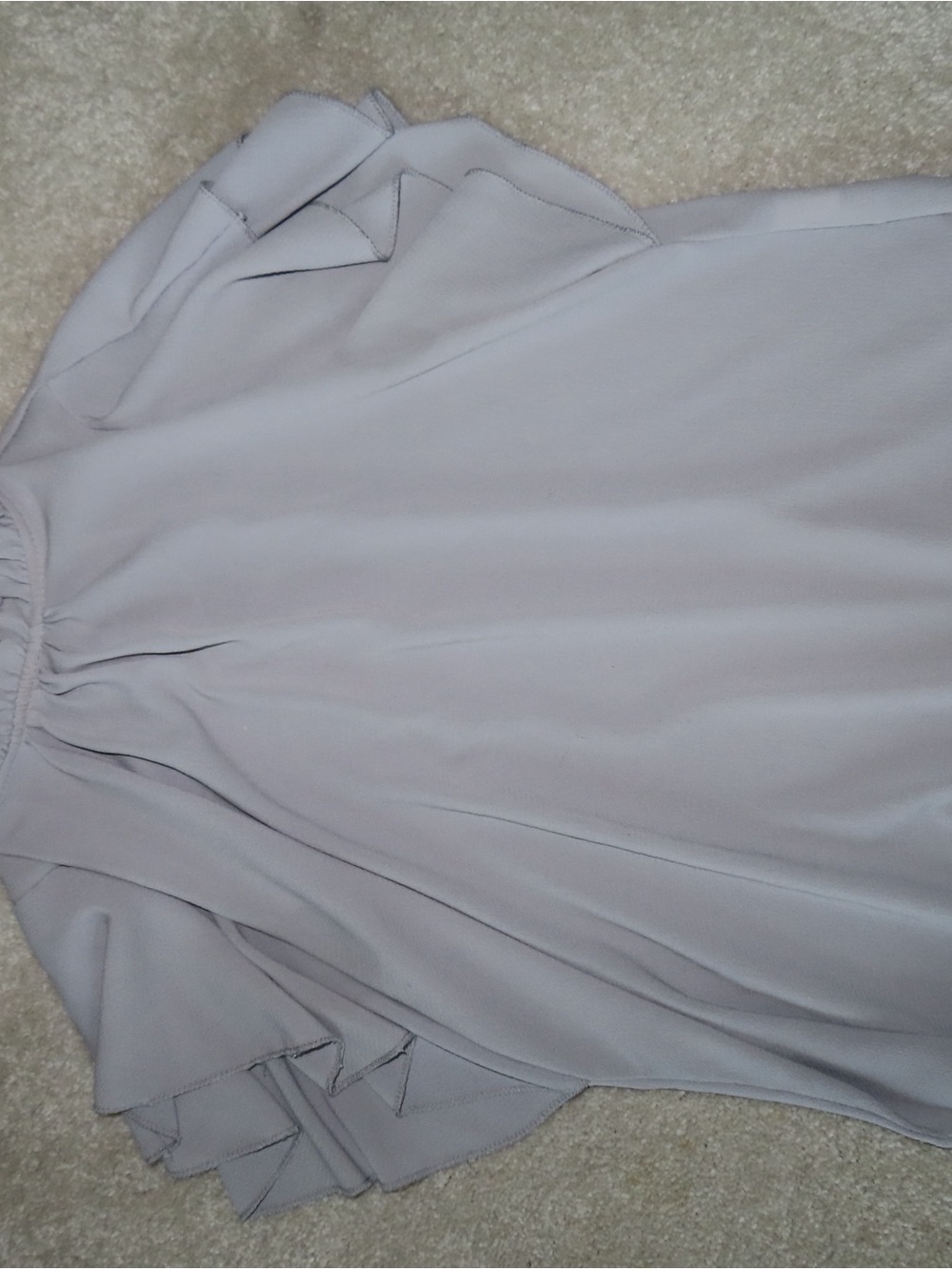 Boohoo Pale Lavender Ruffle Sleeve Blouse